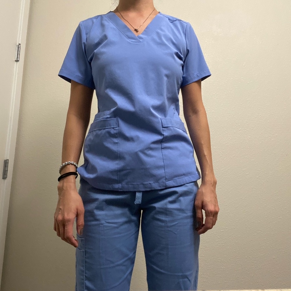 Seal blue scrub pants